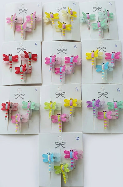 Dragonfly mini grabby clip trio