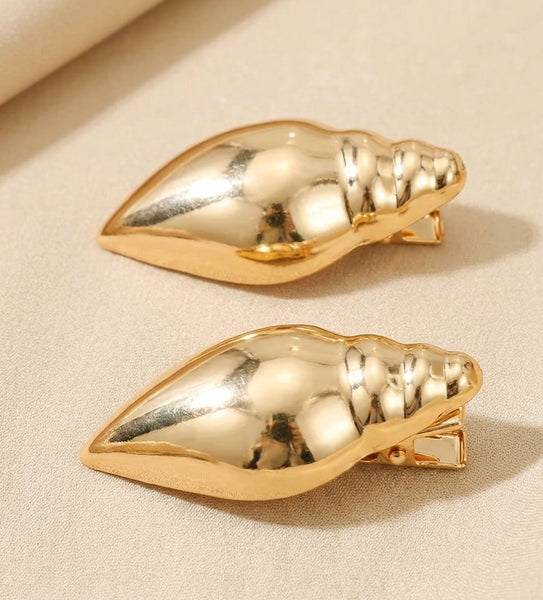 Gold Sea Shell pairs
