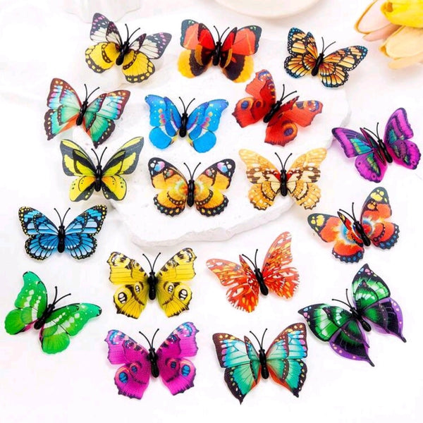 Colorful butterfly hair clips pair