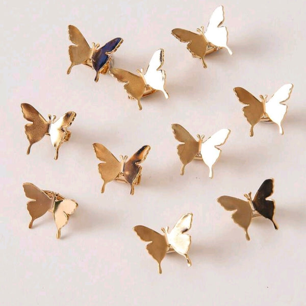 Gold Butterfly hair clips (5)