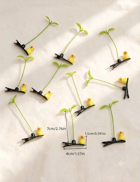 Sprouts with duckies hair clip