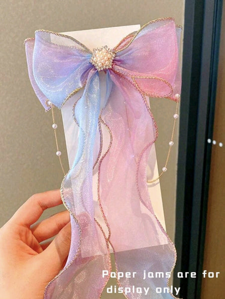 Mermaid bow with pearls
