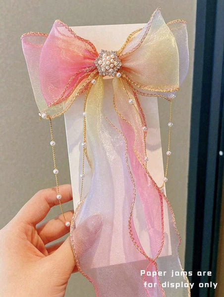 Mermaid bow with pearls