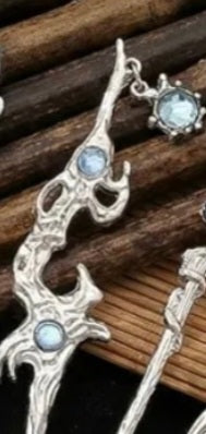 6 inch moon theme hair sticks/hanfu