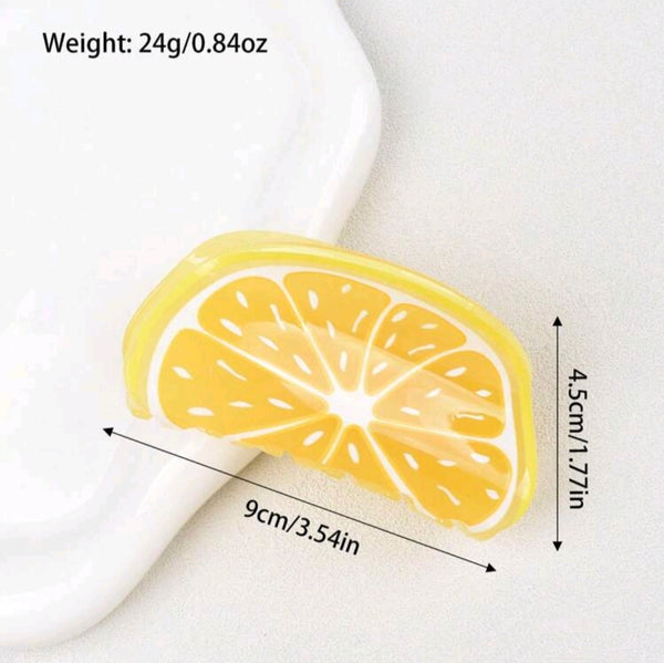 Lemon slice hair claw