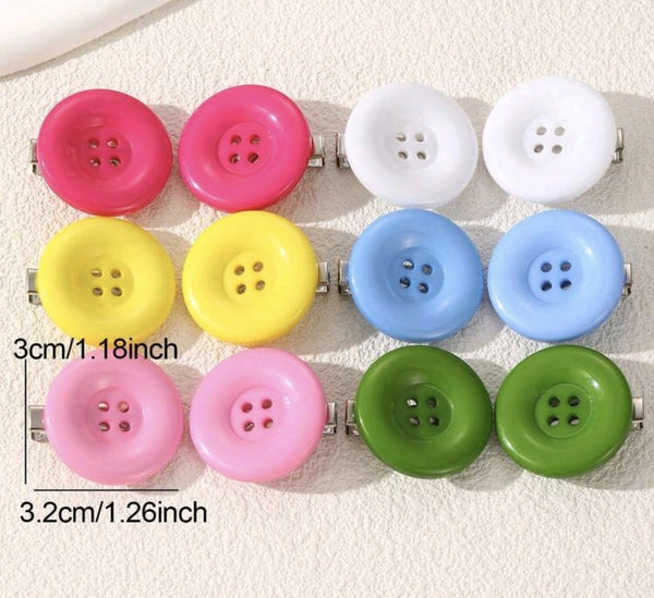 Giant Button Hairclips