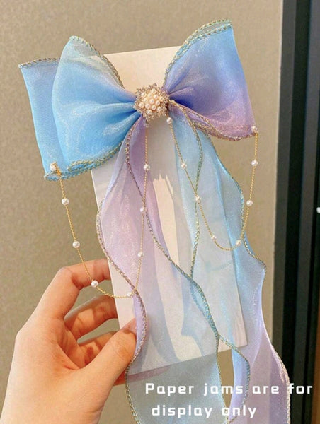 Mermaid bow with pearls