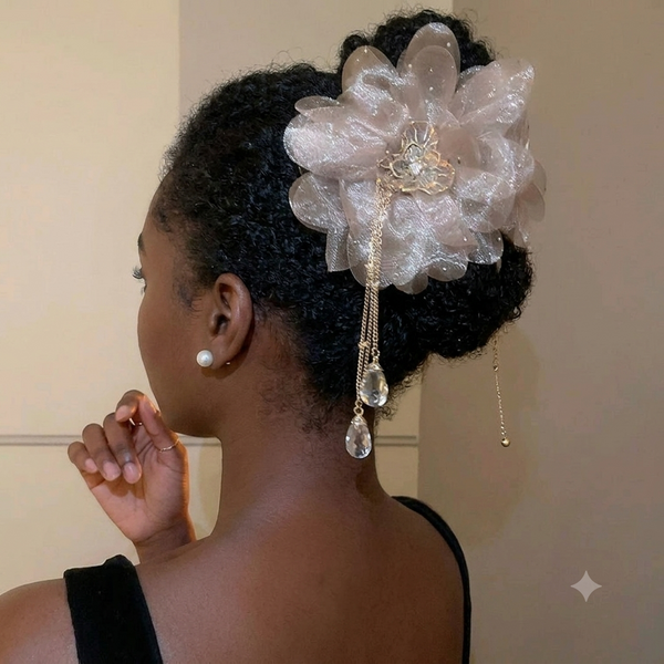 Chiffon Flower hair clip