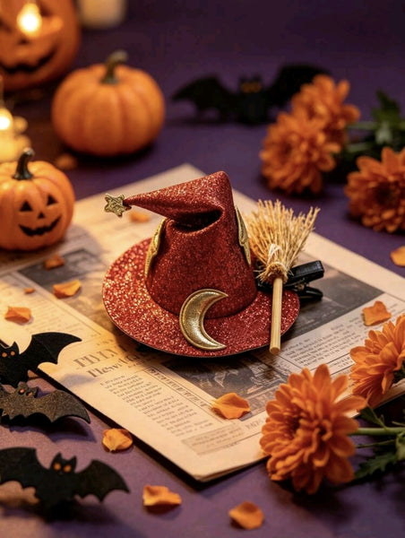 Halloween Witch Hat & Broom