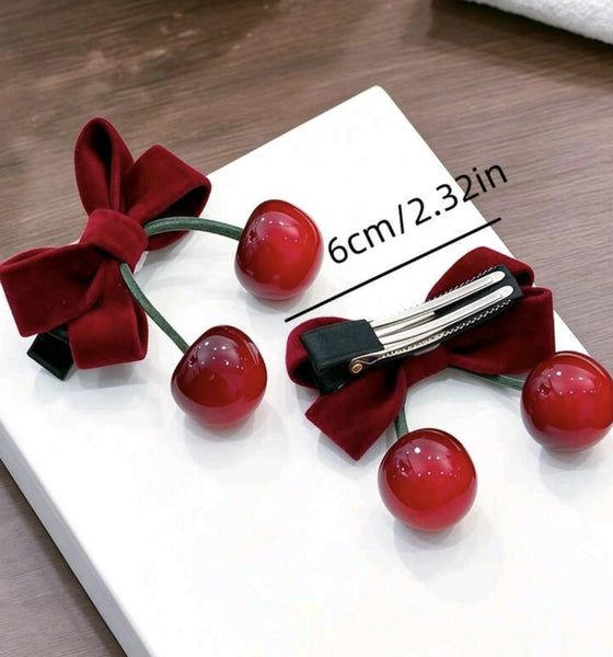 Cherries w/ Velvet Bow