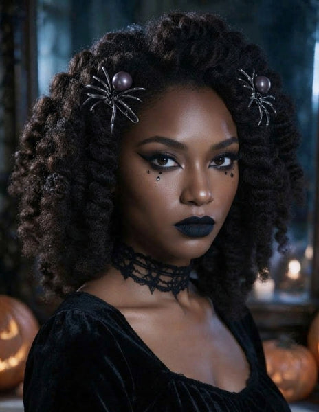 Halloween Spider Hairclip set