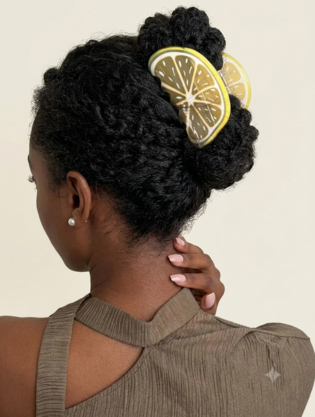 Lemon slice hair claw