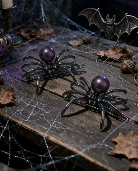 Halloween Spider Hairclip set