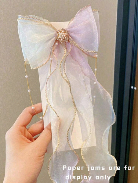 Mermaid bow with pearls