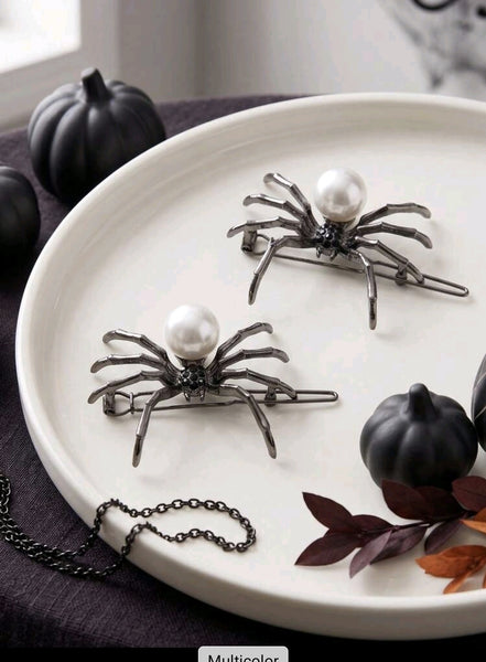 Halloween Spider Hairclip set