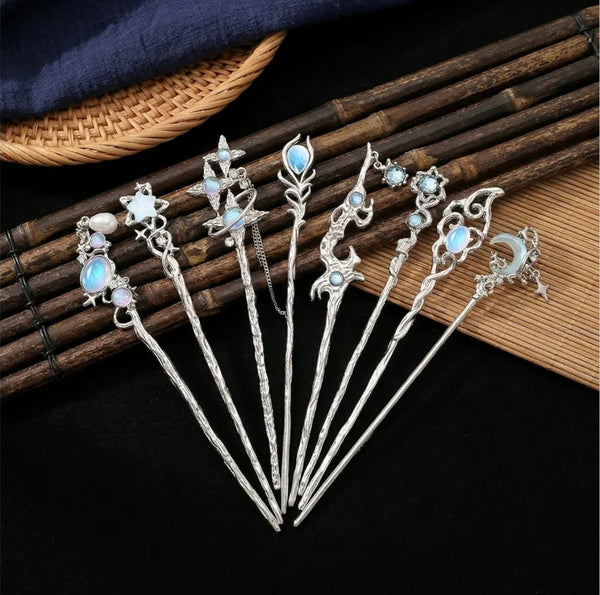 6 inch moon theme hair sticks/hanfu